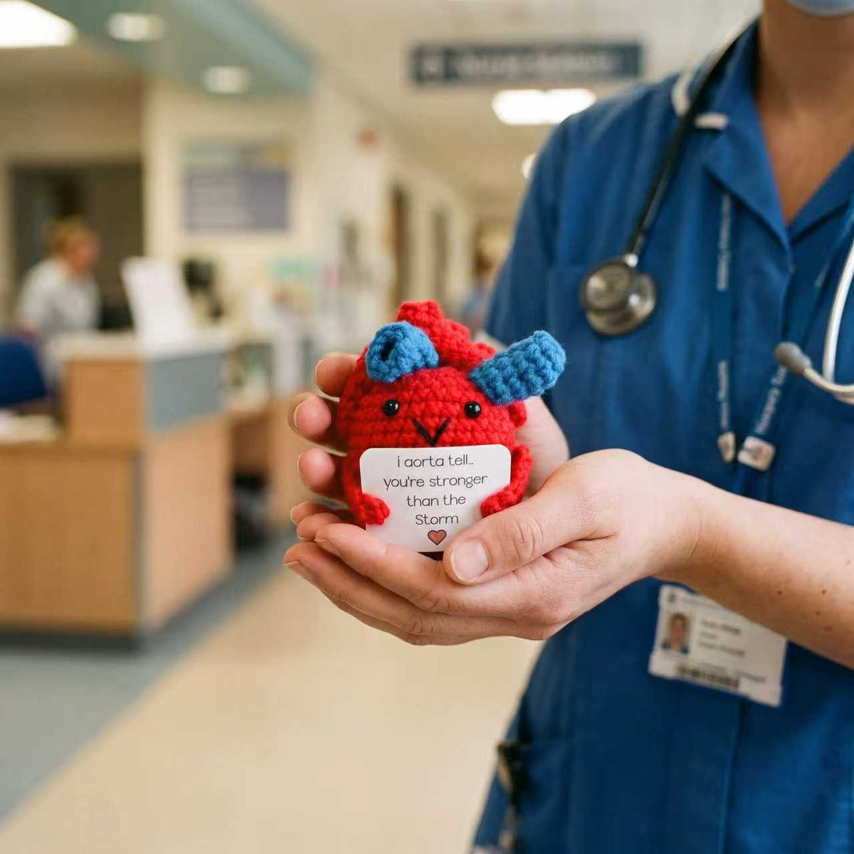 Crochet Supportive Organ Desk Plushie with Customizable Message – Handmade Heart, Kidney, Gallbladder, Bladder ,Uterus – Cheer Up Anatomy Decor – Gift for Nurses, Doctors, Medical Students Assistant, Get Well Soon, Surgery Recovery
