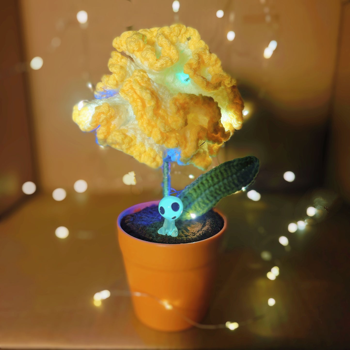 Planta de claveles tejida a mano - Falsa flor realista - Decoración única para el hogar - Regalo perfecto para los amantes de las plantas - Hecha a mano