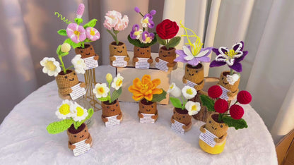 Custom Text Birth Month Flower Pot - Positive Supportive Personalizable Message Planter Stand, Hypoallergenic Gift for Birthday, Anniversary, Christmas, Potato Emotional Pick-me-up