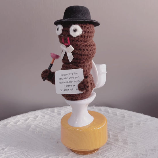 Handmade Custom Text Supportive Positive Bow Poo with Personalized Text Available Over the Hill Nurse Toilet Plumbers Gag Gift Do your Shit