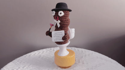 Handmade Custom Text Supportive Positive Bow Poo with Personalized Text Available Over the Hill Nurse Toilet Plumbers Gag Gift Do your Shit