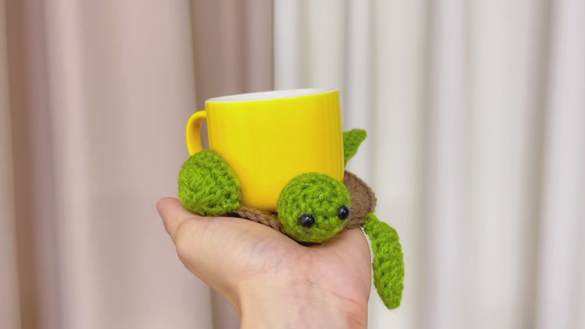 Crocheted Turtle / Goat Design Coasters - Knitted Cup Mat/Heat Pad