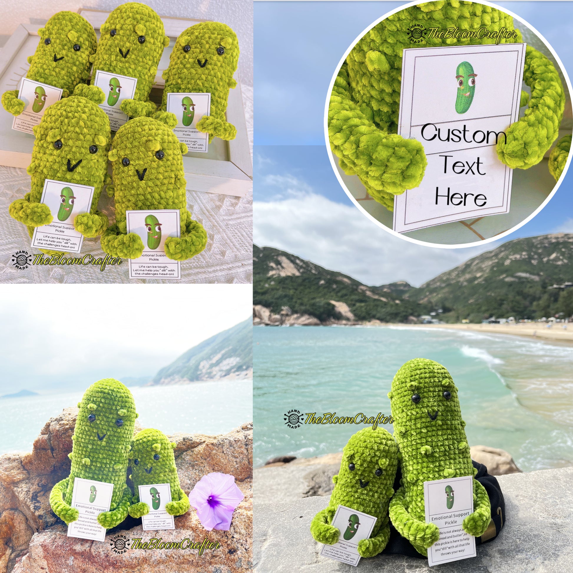 Custom Text Handmade Emotional Support Pickles