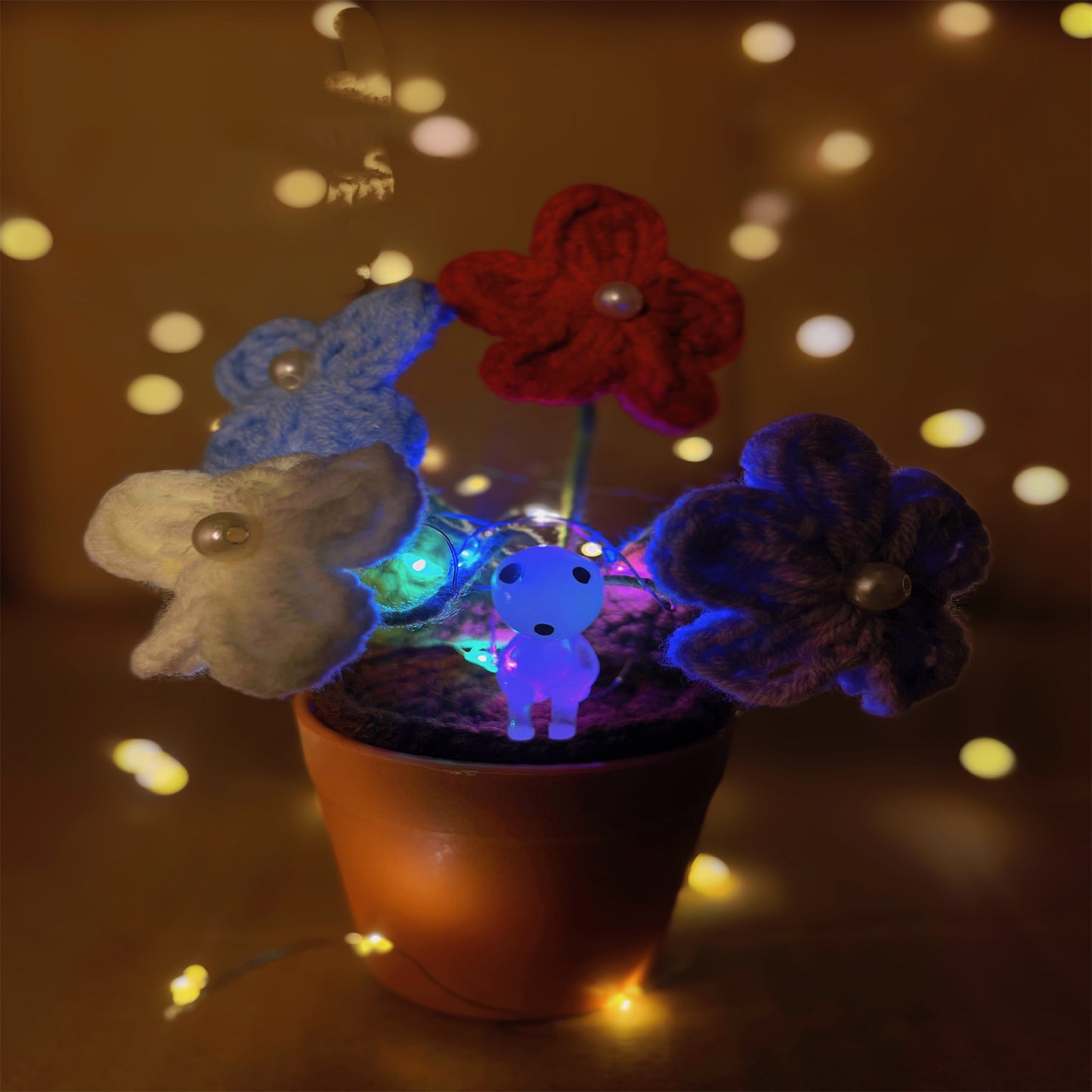 Piante di Non-Dimenticanuole Fatte a Mano a Merlato - Finto Fiore Realistico - Decorazione Unica per la Casa - Amanti delle Piante - Fatto a Mano - Regalo di Matrimonio Unico