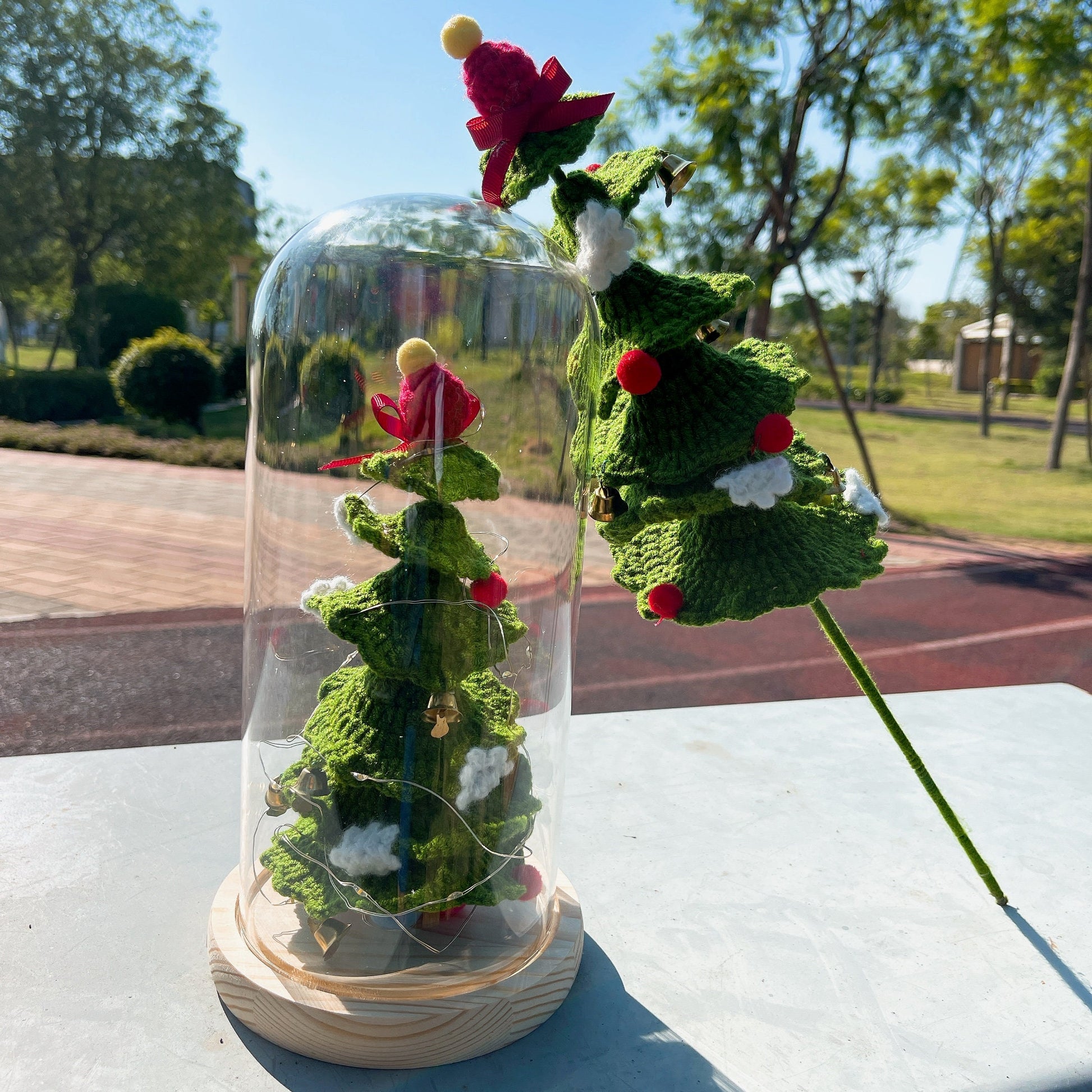 Crochet Christmas Light Flowers