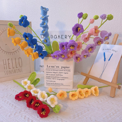 Handmade Lily of the Valley Stake for Garden Decoration and Plant Support - Crochet Yarn Craft, Purity, Innocence, Humility, Flower Meaning