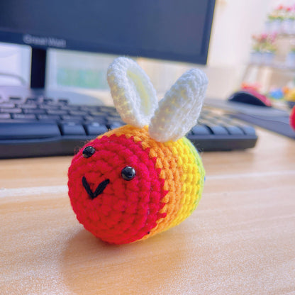 Rainbow Buzz: The Pride Crochet Bee Plushie, LGBTQ+, Equality Gift, Unique Gift for Friend, Love is love, Ally Movement, Pride Parade, Human